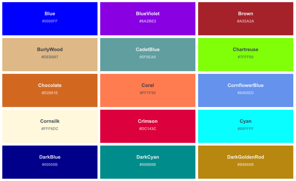 HTML Colors 