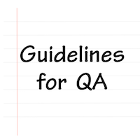 Guidelines for QA